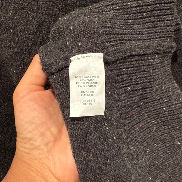 J Crew knit marled sweater with elbow patches, size M - Picture 5 of 6